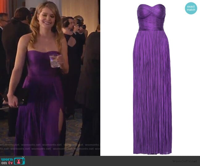 Anjoux Metallic Tulle Maxi by Maria Lucia Hohan worn by Sutton (Meghann Fahy) on The Bold Type