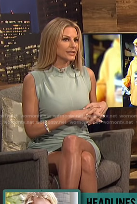 Morgan’s ruched side mock neck dress on E! News Nightly Pop