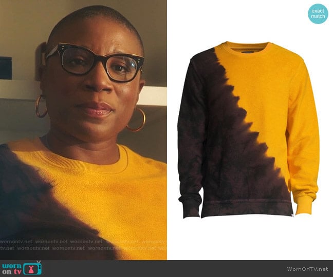 Two-Tone Tie Dye Sweatshirt by PRPS worn by Henrietta Wilson (Aisha Hinds) on 9-1-1