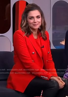 Paula's red blazer on GMA Strahan And Sara