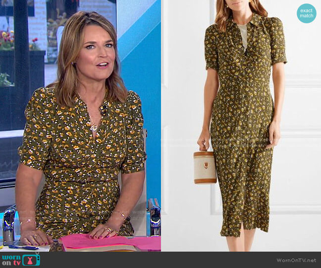 WornOnTV: Savannah’s yellow floral midi dress on Today | Savannah ...