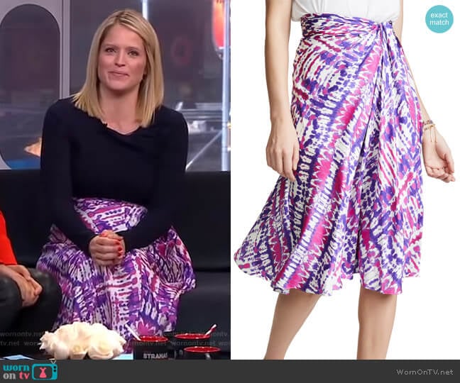 Sarong Skirt by Prabal Gurung worn by Sara Haines on Good Morning America