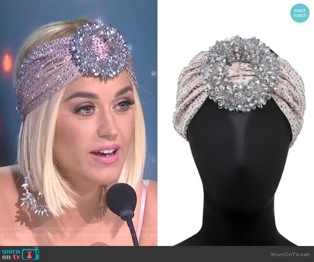 Crystal Embellished Head piece by Raisa & Vanessa worn by Katy Perry on American Idol