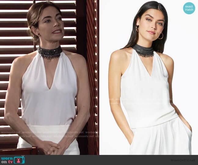 Ramy Brook Raelyn Top worn by Victoria Newman (Amelia Heinle) on The Young and the Restless