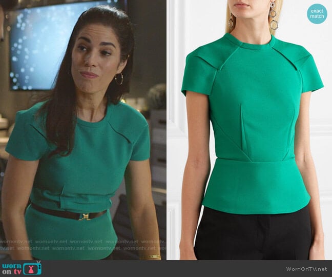 Cymatia Top by Roland Mouret worn by Susan Sampson (Ana Ortiz) on Whiskey Cavalier