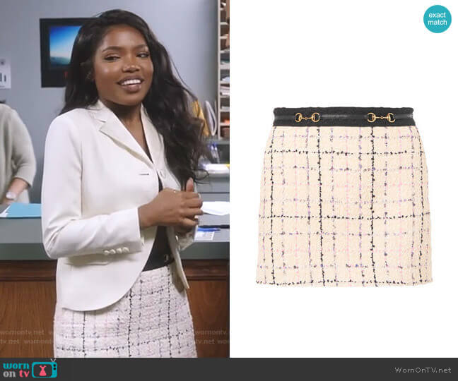 Romantic Tweed Mini Skirt by Gucci worn by Alexandra Crane (Ryan Destiny) on Star