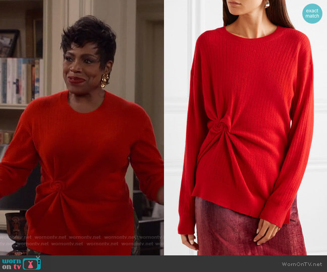 WornOnTV: Rose’s red gathered sweater on Fam | Sheryl Lee Ralph ...