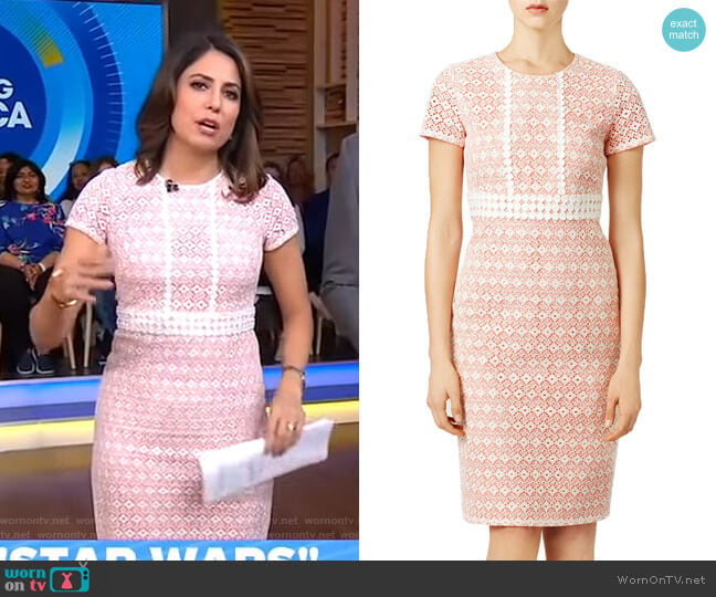 Stacie Dress by Shoshanna worn by Cecilia Vega on Good Morning America