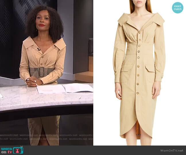 Jack Shirtdress by Staud worn by Zuri Hall on E! News