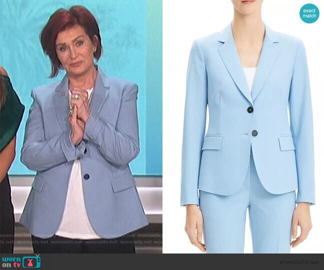 Carissa Classic Blazer by Theory worn by Sharon Osbourne on The Talk