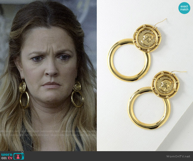 Vanessa Mooney The Gianni Earrings worn by Sheila Hammond (Drew Barrymore) on Santa Clarita Diet