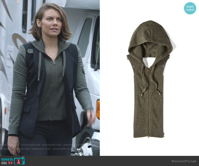 Cashmere Hoodie Dickey by Veronica Beard worn by Frankie Trowbridge (Lauren Cohan) on Whiskey Cavalier