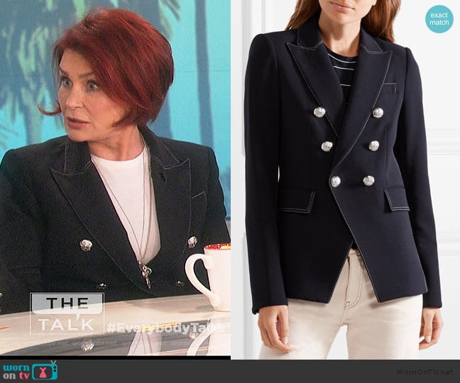 Miller crepe blazer by Veronica Beard worn by Sharon Osbourne on The Talk