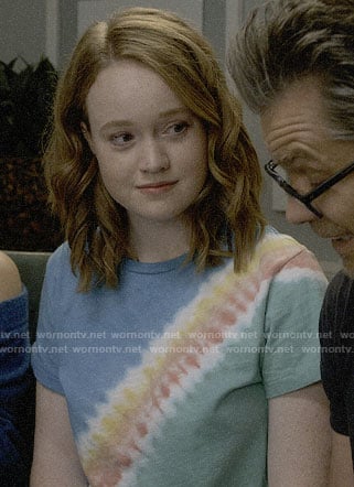 Abby’s tie dye tee on Santa Clarita Diet