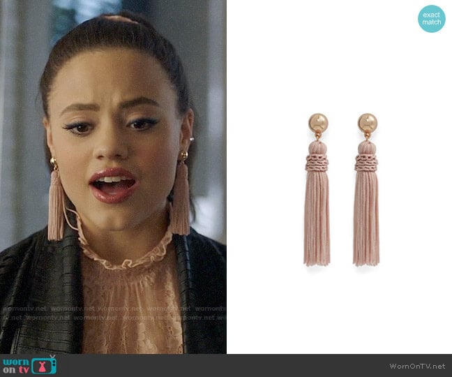 Aldo Baerien Earrings worn by Maggie Vera (Sarah Jeffery) on Charmed