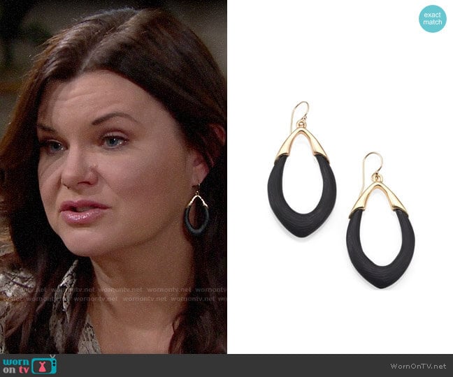 Alexis Bittar Lucite Orbit Link Drop Earrings worn by Katie Logan (Heather Tom) on The Bold and the Beautiful