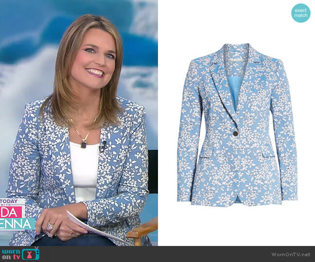 Macey Blazer by Alice + Olivia worn by Savannah Guthrie on Today