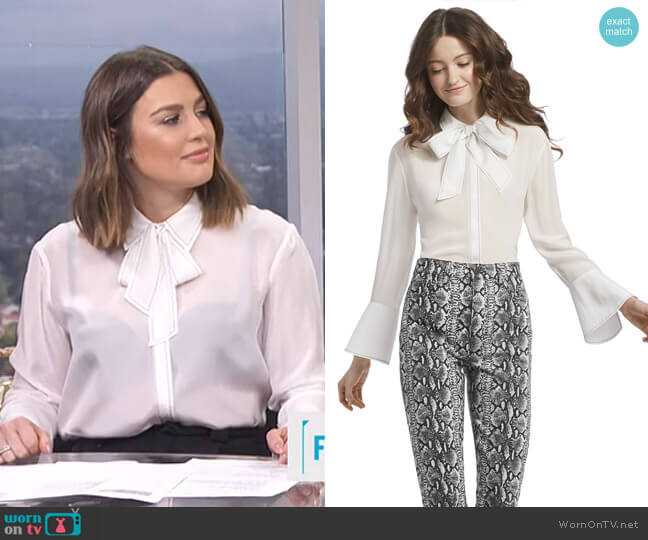 Boyd Blouse by Alice + Olivia worn by Carissa Loethen Culiner on E! News