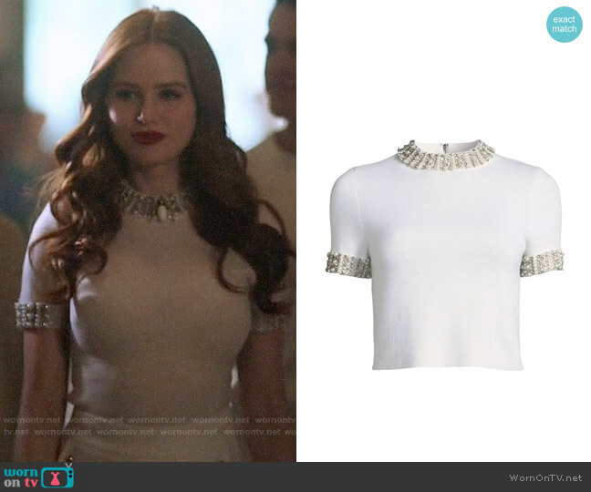 Alice + Olivia Ciara Top worn by Cheryl Blossom (Madelaine Petsch) on Riverdale