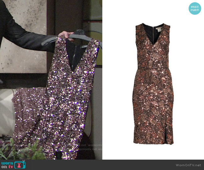 Alice + Olivia Natalie Dress worn by Hilary Curtis (Mishael Morgan) on The Young and the Restless