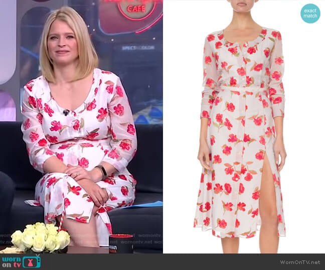 Livia Dress by Altuzarra worn by Sara Haines on Good Morning America