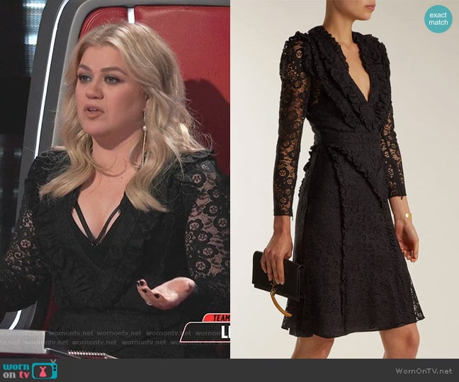 WornOnTV: Kelly Clarkson’s black floral lace dress on The Voice | Kelly ...