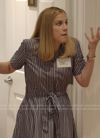 Amy’s striped tie-waist shirtdress on Veep