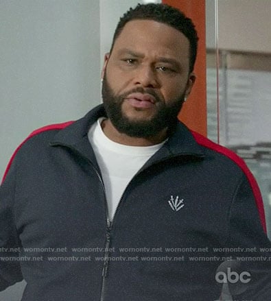 Andre's navy and red track jacket on Black-ish