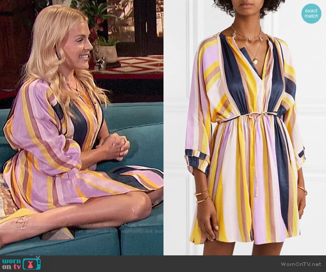 Apiece Apart La Flutte Dress worn by Busy Philipps on Busy Tonight