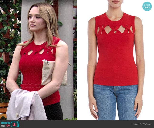 Bailey 44 Expose Sweater worn by Summer Newman (Hunter King) on The Young and the Restless