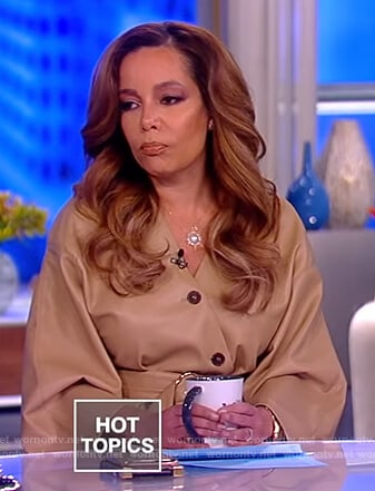 WornOnTV: Sunny’s beige leather dress on The View | Sunny Hostin ...