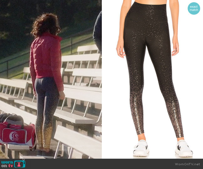 WornOnTV: Caitlin's black metallic dotted leggings and sports bra on Pretty  Little Liars The Perfectionists, Sydney Park