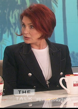 Sharon’s double breasted blazer on The Talk