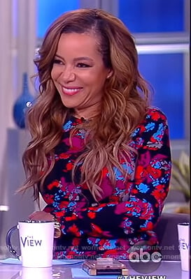 Sunny’s black floral dress on The View