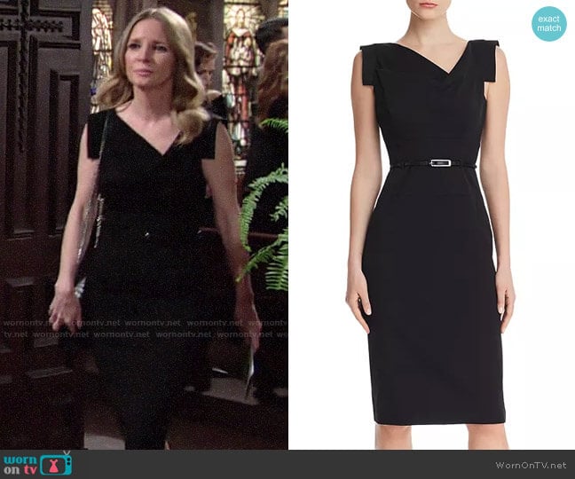 Black Halo Jackie O Dress worn by Christine Blair Williams (Lauralee Bell) on The Young and the Restless