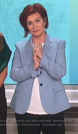 Sharon’s blue blazer on The Talk