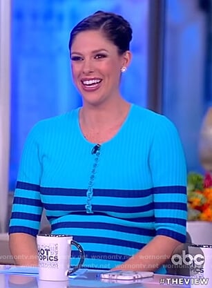 Abby’s blue striped dress on The View