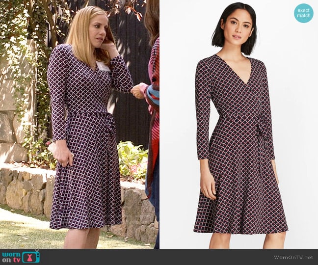 WornOnTV: Amy’s lattice print wrap dress on Veep | Anna Chlumsky ...