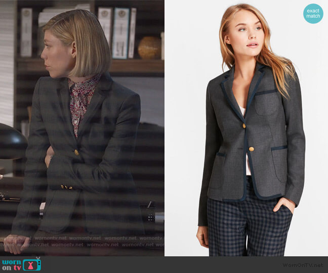 Wool Twill Rowing Blazer by Brooks Brothers worn by Kate Littlejohn (Susannah Flood) on For the People