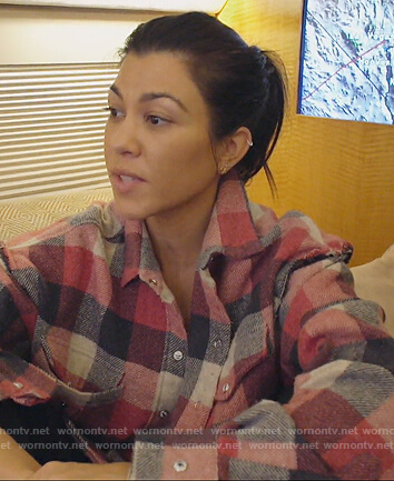 Kourtney’s check button down shirt on Keeping Up with the Kardashians