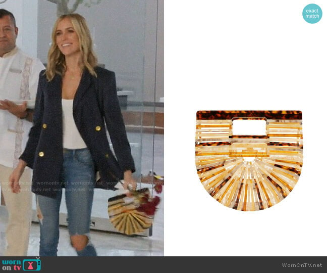 Cult Gaia Ark Mini Amber Clutch worn by Kristin Cavallari on Very Cavallari