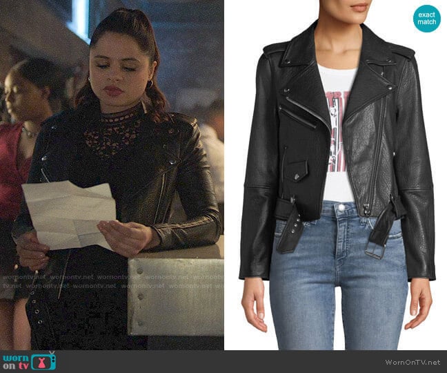 Current/Elliott The Shaina Leather Biker Jacket  worn by Mel Vera (Melonie Diaz) on Charmed