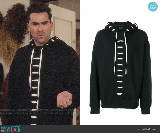 D.Gnak Lace Up Hoodie worn by David Rose (Daniel Levy) on Schitts Creek