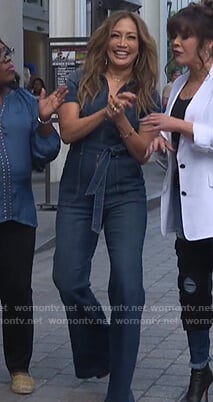 Carrie’s denim jumpsuit on The Talk