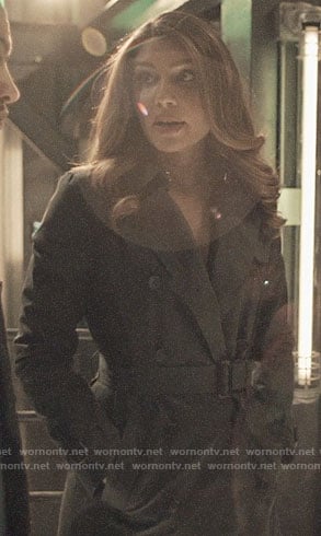 Dinah's black trench coat on Arrow