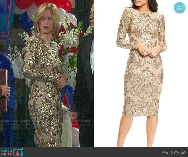 Dress the Population Emery Dress worn by Eve Donovan (Kassie DePaiva) on Days of our Lives