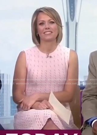 Dylan’s pink knit sleeveless dress on Today