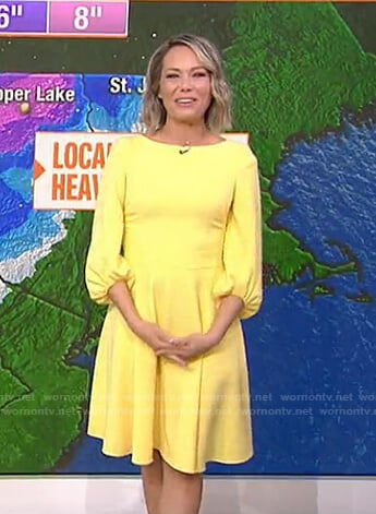 Dylan’s yellow balloon sleeve dress on Today