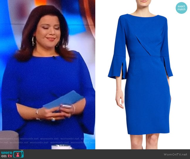 WornOnTV Ana s blue sheath dress on The View Ana Navarro Clothes and Wardrobe from TV