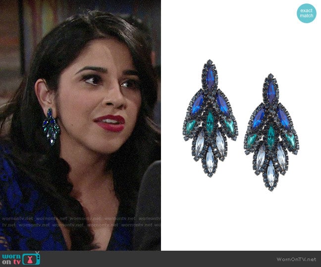 Elizabeth Cole Bacall Earrings worn by Mia Rosales (Noemi Gonzalez) on The Young and the Restless